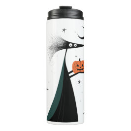 Halloween Spooky Witch en Pumpkin White Thermosbeker