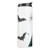 Halloween Spooky Witch en Pumpkin White Thermosbeker (Gedraaid links)