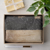 Halloween Spooky Witch Vliegen Over Een Volle Maan Tissuepapier (Geschenk)