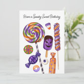 Halloween Spooky Zoete Verjaardag Kaart (Staand voorkant)