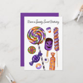 Halloween Spooky Zoete Verjaardag Kaart (Voorkant / Achterkant in situ)