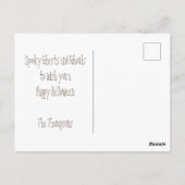 Halloween Spooky Zwart en Wit Scary Eyes Briefkaart (Achterkant)