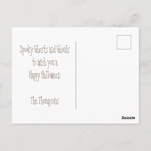 Halloween Spooky Zwart en Wit Scary Eyes Briefkaart (Achterkant)