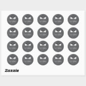 Halloween Spooky Zwart en Wit Scary Eyes Ronde Sticker (Vel)