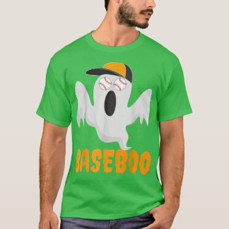 Halloween Sport Cute Boo Ghost Baseball Players Fu T-shirt