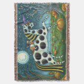 HALLOWEEN SPOTTED PONY & BAT CAT Fantasy Horse Deken (Voorkant Verticaal)