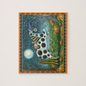 HALLOWEEN SPOTTED PONY & BAT CAT Fantasy Horse Legpuzzel (Verticaal)