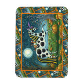HALLOWEEN SPOTTED PONY & BAT CAT Fantasy Horse Magneet (Verticaal)