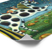 HALLOWEEN SPOTTED PONY & BAT CAT Fantasy Horse Poster (Hoek)