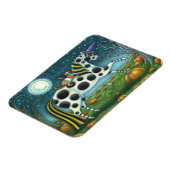 HALLOWEEN SPOTTED PONY & BAT CAT WHIMSICAL HORING MAGNEET (Linkerzijde)