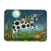 HALLOWEEN SPOTTED PONY & BAT CAT WHIMSICAL HORING MAGNEET (Horizontaal)