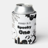 Halloween Sppoky One First Birthday party Blikjeskoeler (Blikje Voorkant)