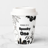 Halloween Sppoky One First Birthday party Papieren Bekers (Achterkant)