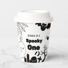 Halloween Sppoky One First Birthday party Papieren Bekers