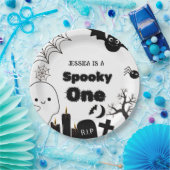 Halloween Sppoky One First Birthday party Papieren Bordje (Feest)