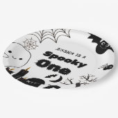 Halloween Sppoky One First Birthday party Papieren Bordje (Gekanteld)
