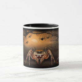 Halloween Springende Spin en Pompoenen Mok