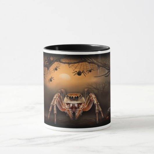 Halloween Springende Spin en Pompoenen Mok (Midden)