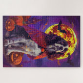 Halloween Springer Spaniel Vampire Pumpkins eng Legpuzzel (Horizontaal)