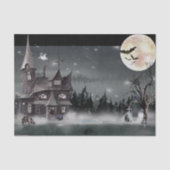 Halloween Spukhuis Aquarel Tissuepapier (Voorkant)