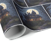 Halloween Spukhuis Cadeaupapier (Rol Hoek)