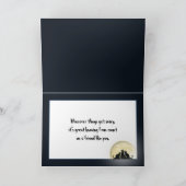 Halloween Spukhuis Feestdagen Kaart (Binnen)