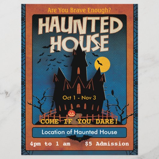 Halloween Spukhuis Flyer (Voorkant)