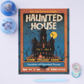 Halloween Spukhuis Flyer (Enkel)
