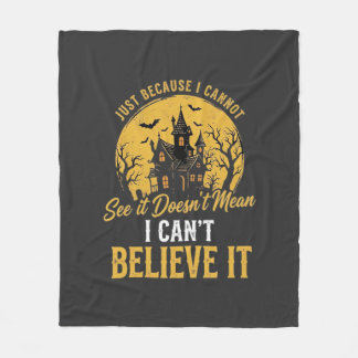 Halloween Spukhuis Geloof Het Ontwerp_1 Fleece Deken