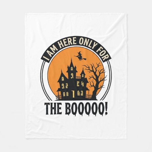 Halloween Spukhuis Grappig Boe Vintage_1 Fleece Deken (Voorkant)