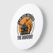 Halloween Spukhuis Grappig Boe Vintage_1 Grote Klok (Hoek)