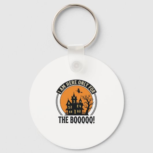 Halloween Spukhuis Grappige Boe Vintage_1 Sleutelhanger (Voorkant)