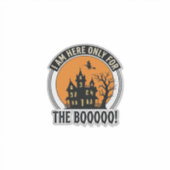Halloween Spukhuis Grappige Boe Vintage_1 Sticker (Voorkant)