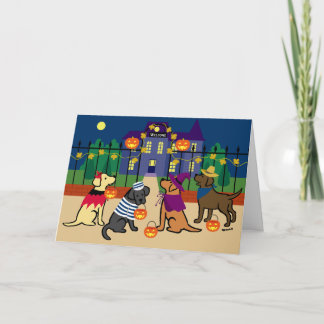 Halloween Spukhuis Labradors Kaart