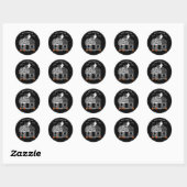 Halloween Spukhuis Ronde Sticker (Vel)