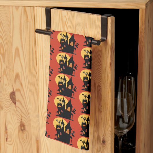 Halloween Spukhuis  Theedoek (Derde Gevouwen)