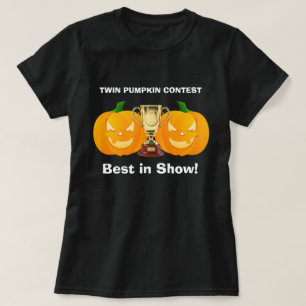 HALLOWEEN spullen sport TWIN POMPOEN CONTEST KAMP T-shirt