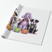 Halloween Squad Dog Cadeaupapier (Uitgerold)