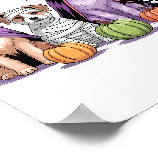 Halloween Squad Dog Poster (Hoek)