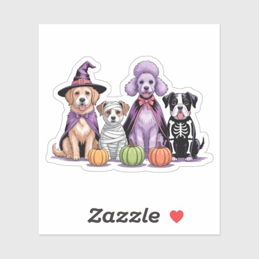 Halloween Squad Dog Sticker (Vel)