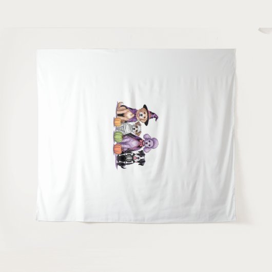 Halloween Squad Dog Wandkleed (Voorkant (horizontaal))