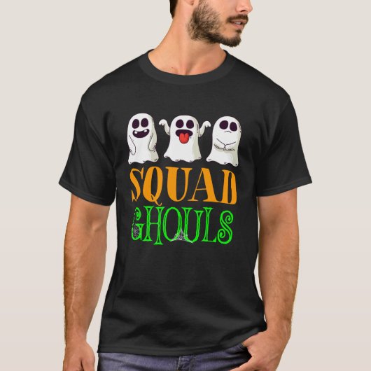 Halloween Squad Ghost Outfit Family Matching Costu T-shirt (Voorkant)