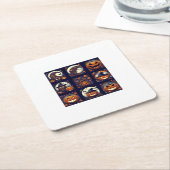 Halloween Square Paper Onderzetter (Schuin)