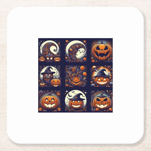 Halloween Square Paper Onderzetter (Voorkant)