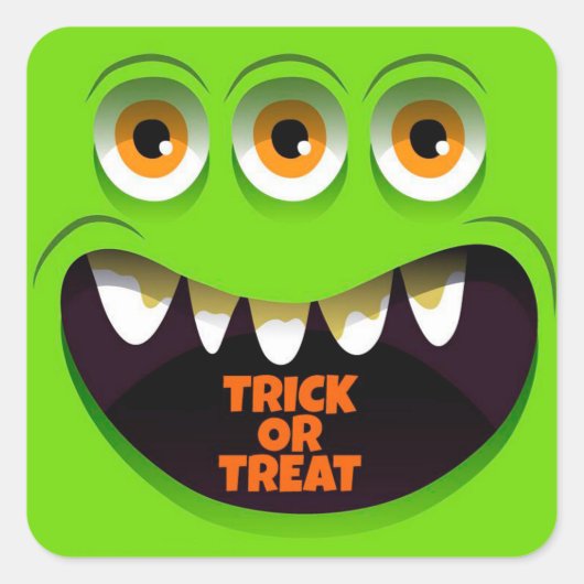 Halloween Square Sticker (Voorkant)