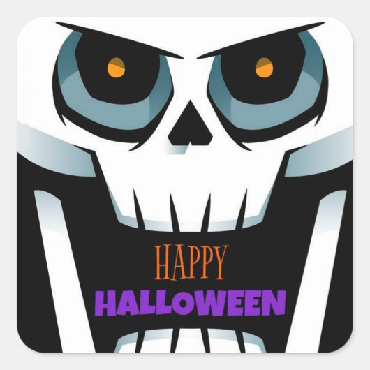 Halloween Square Sticker (Voorkant)