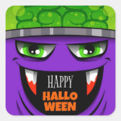 Halloween Square Sticker (Voorkant)