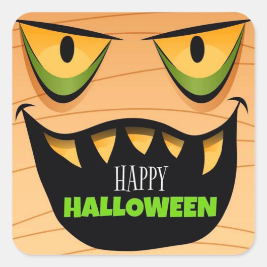 Halloween Square Sticker (Voorkant)