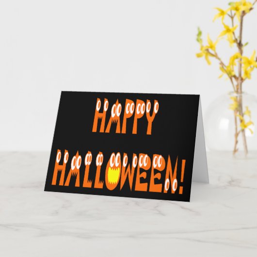 Halloween Squash-tekst Kaart (Gele Bloem)