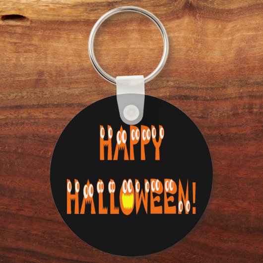 Halloween Squash-tekst Sleutelhanger (Voorkant)